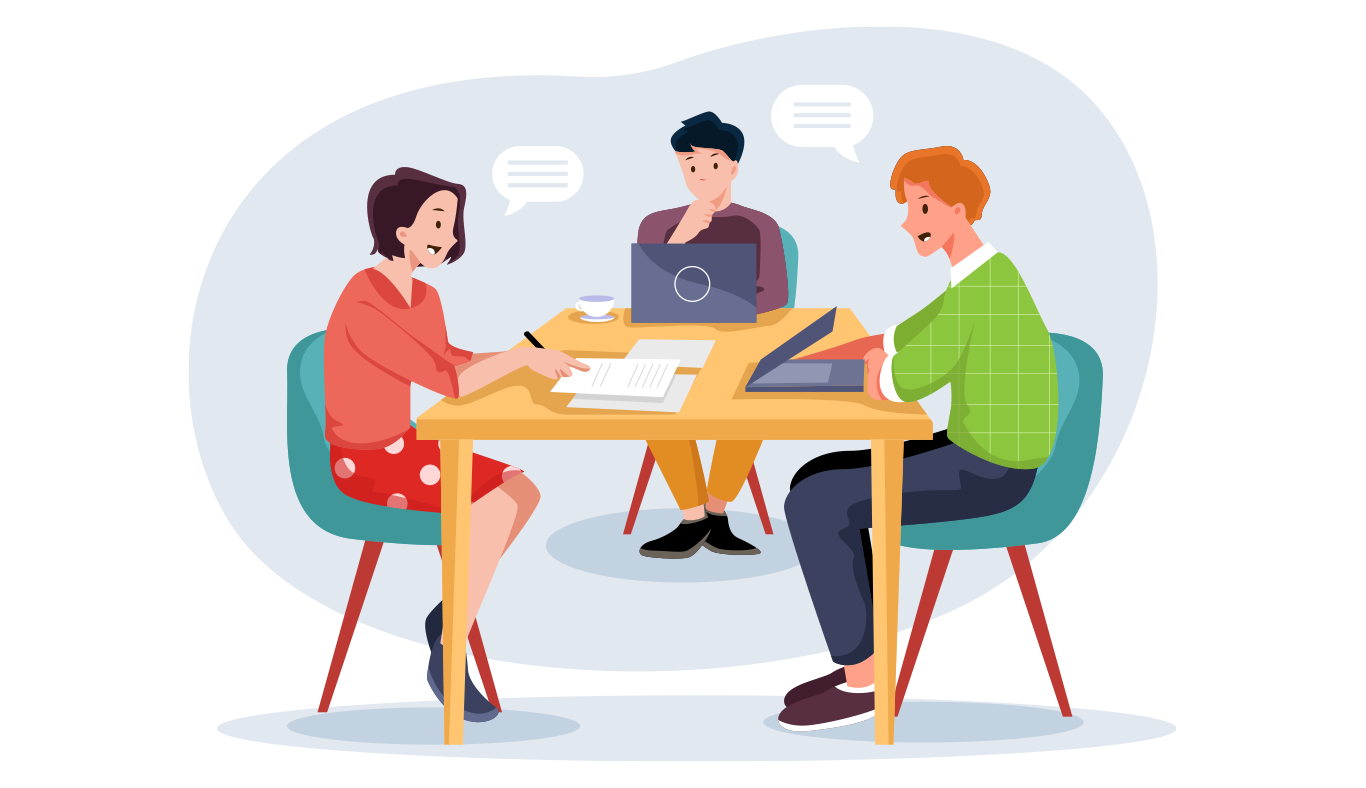image of a pleasant conversation